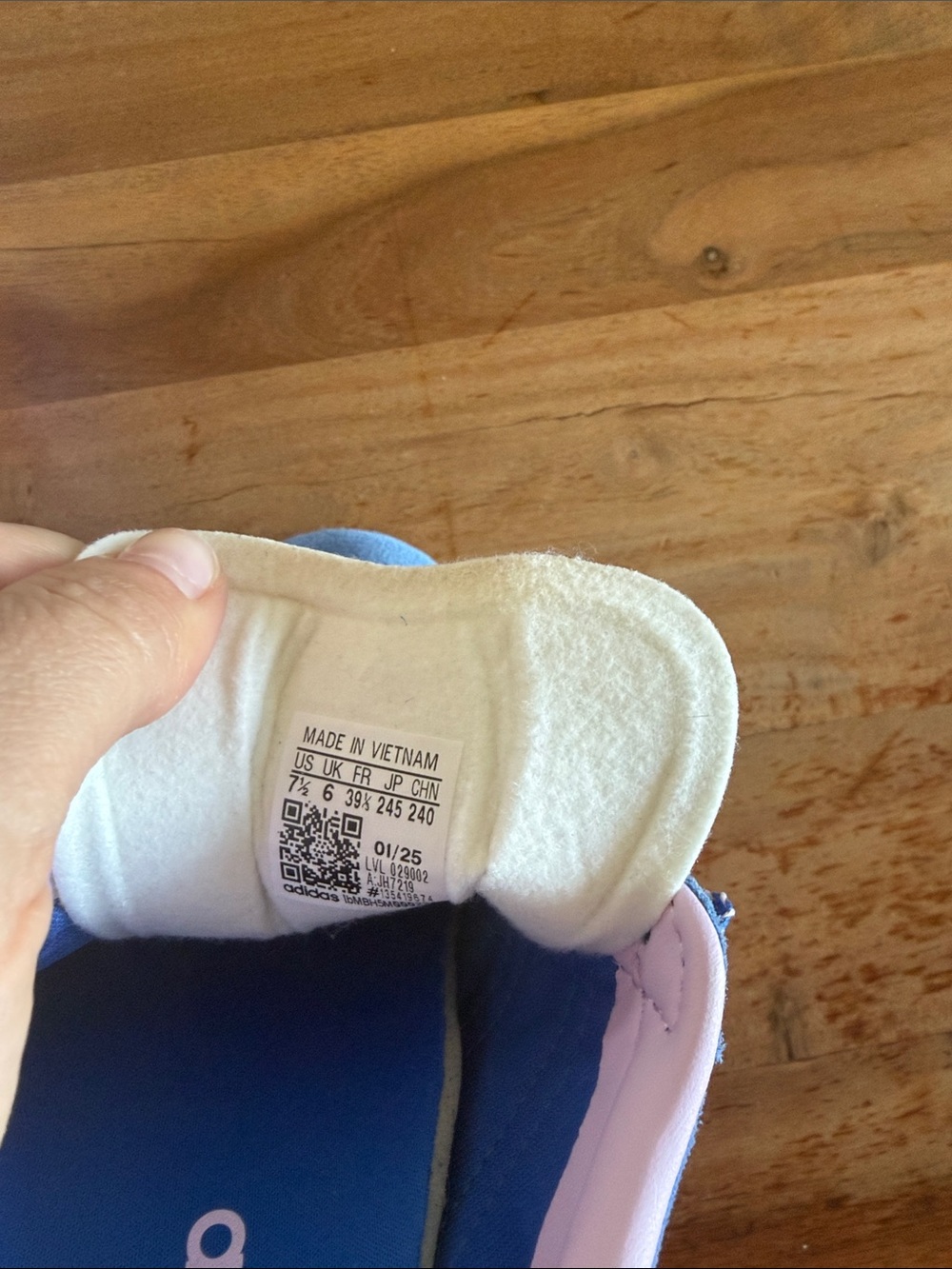 Adidas Women’s Blue and Pink Suede Sneakers - Gazelle Style - Picture 4 of 5